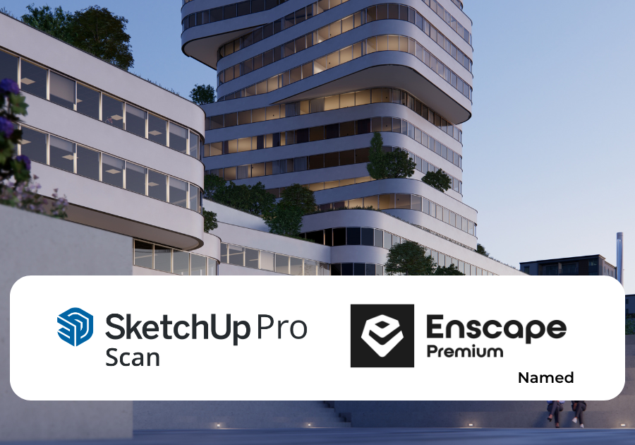 Bundle: SketchUp Pro Scan (annual license) + Enscape Premium Named (annual license) subscription